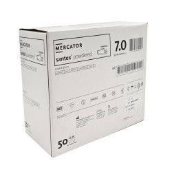 Rękawiczki chirurgiczne lateksowe sterylne 7.0 pudrowane Mercator Santex Powdered 400 par