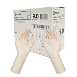 Rękawiczki chirurgiczne lateksowe sterylne 9.0 pudrowane Mercator Santex Powdered 400 par