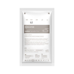 Rękawiczki chirurgiczne lateksowe sterylne 6.0 bezpudrowe Mercator Santex Powder-Free 400 par
