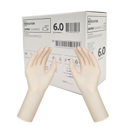 Rękawiczki chirurgiczne lateksowe sterylne 6.0 pudrowane Mercator Santex Powdered 50 par