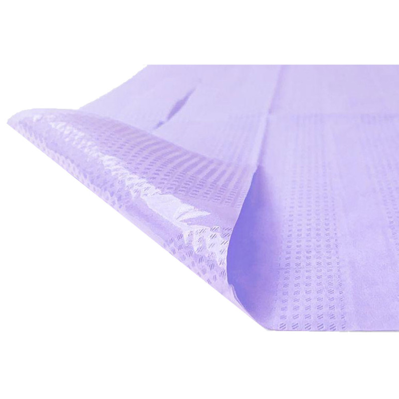 Śliniak dentystyczny z kieszonką 39cm x 48cm fioletowy podfoliowany 54g DentixPro 50szt