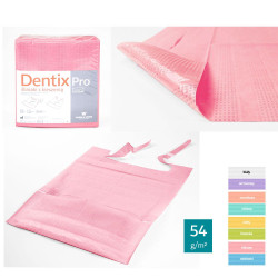 Śliniak dentystyczny z kieszonką 39cm x 48cm r&oacute;żowy podfoliowany 54g DentixPro 50szt