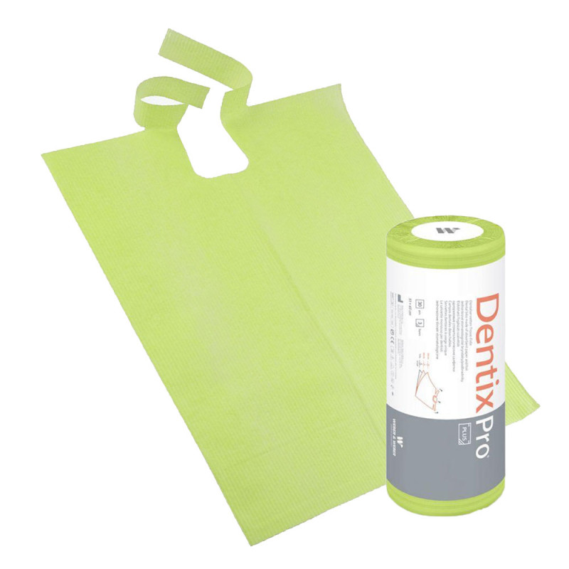 Śliniak dentystyczny na rolce 50cm x 65cm limonkowy podfoliowany 54g DentixPro 30szt