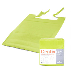 Śliniak dentystyczny z kieszonką 39cm x 48cm limonkowy podfoliowany 54g DentixPro 400szt
