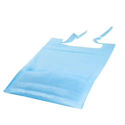 Śliniak dentystyczny z kieszonką 39cm x 48cm niebieski podfoliowany 54g DentixPro 400szt