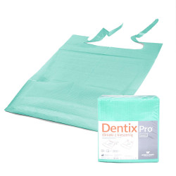Śliniak dentystyczny z kieszonką 39cm x 48cm zielony podfoliowany 54g DentixPro 400szt