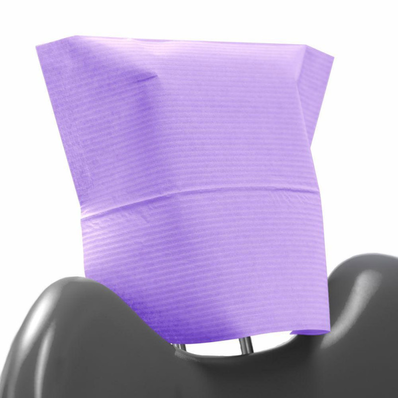 Pokrowiec na zagł&oacute;wek stomatologiczny 32cm x 28cm fioletowy podfoliowany 54g DentixPro 50szt