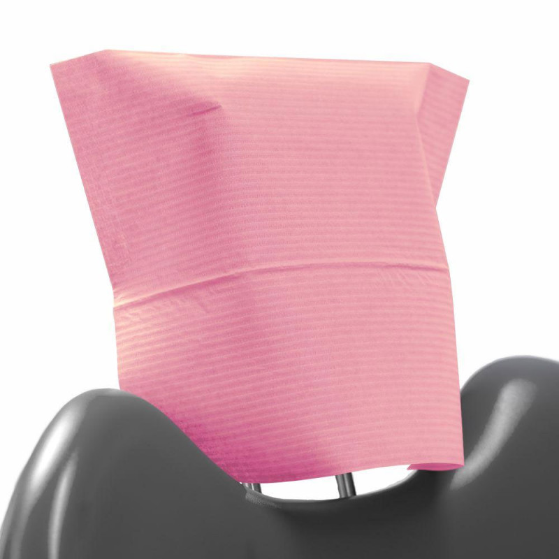 Pokrowiec na zagł&oacute;wek stomatologiczny 32cm x 28cm r&oacute;żowy podfoliowany 54g DentixPro 50szt
