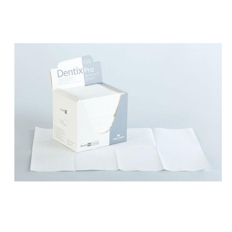 Serweta dentystyczna 33cm x 48cm biała podfoliowana 54g DentixPro 80szt