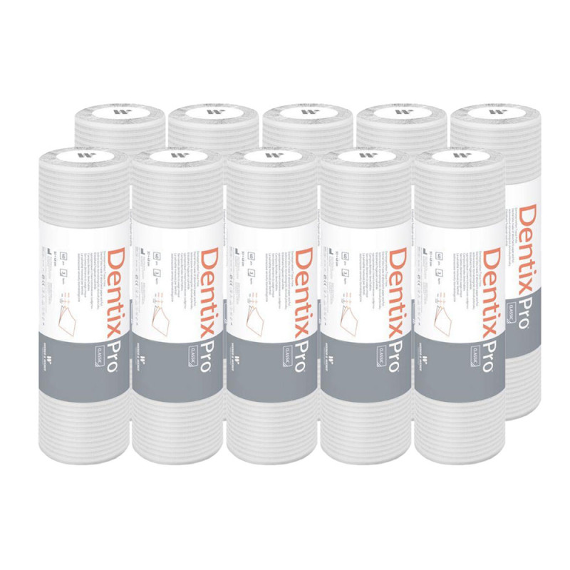 Serweta dentystyczna na rolce 33cm x 48cm biała podfoliowana 54g DentixPro 400szt