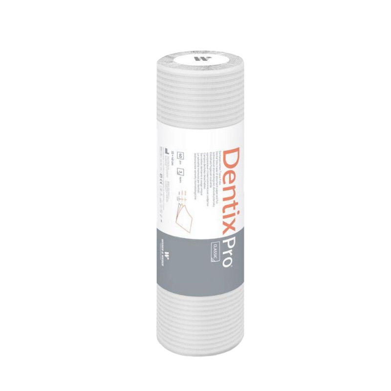 Serweta dentystyczna na rolce 33cm x 48cm biała podfoliowana 54g DentixPro 40szt
