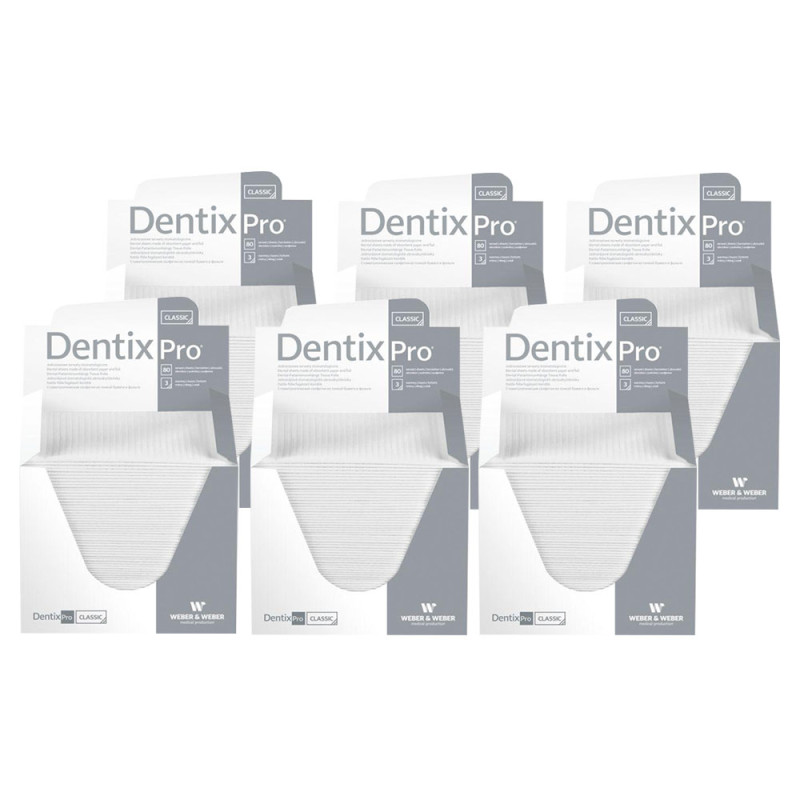 Serweta dentystyczna 33cm x 48cm biała podfoliowana 54g DentixPro 480szt