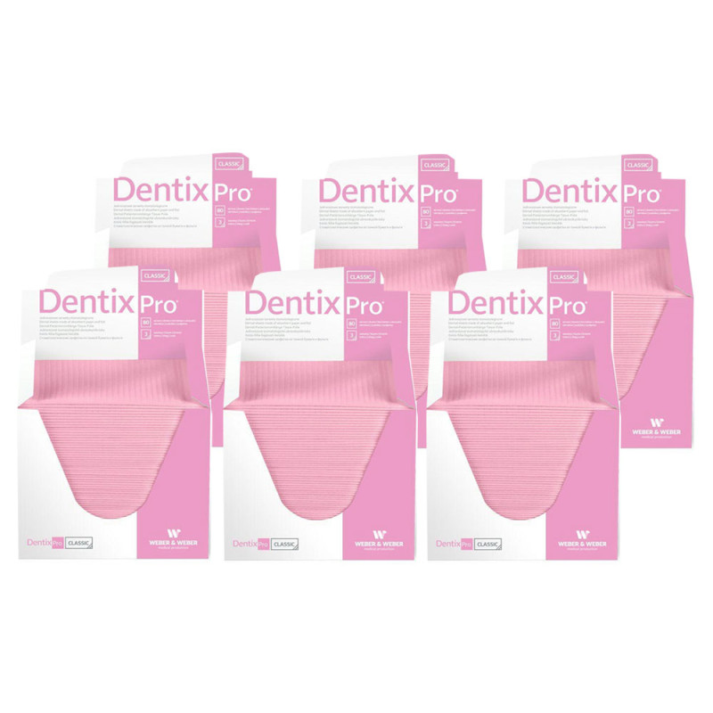 Serweta dentystyczna 33cm x 48cm r&oacute;żowa podfoliowana 54g DentixPro 480szt