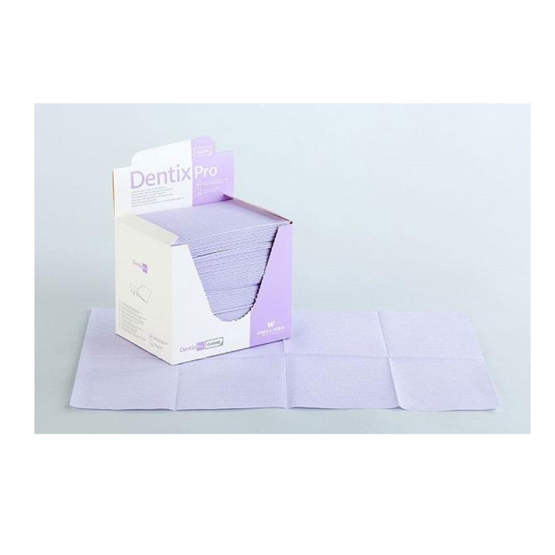 Serweta dentystyczna 33cm x 48cm fioletowa podfoliowana 54g DentixPro 480szt
