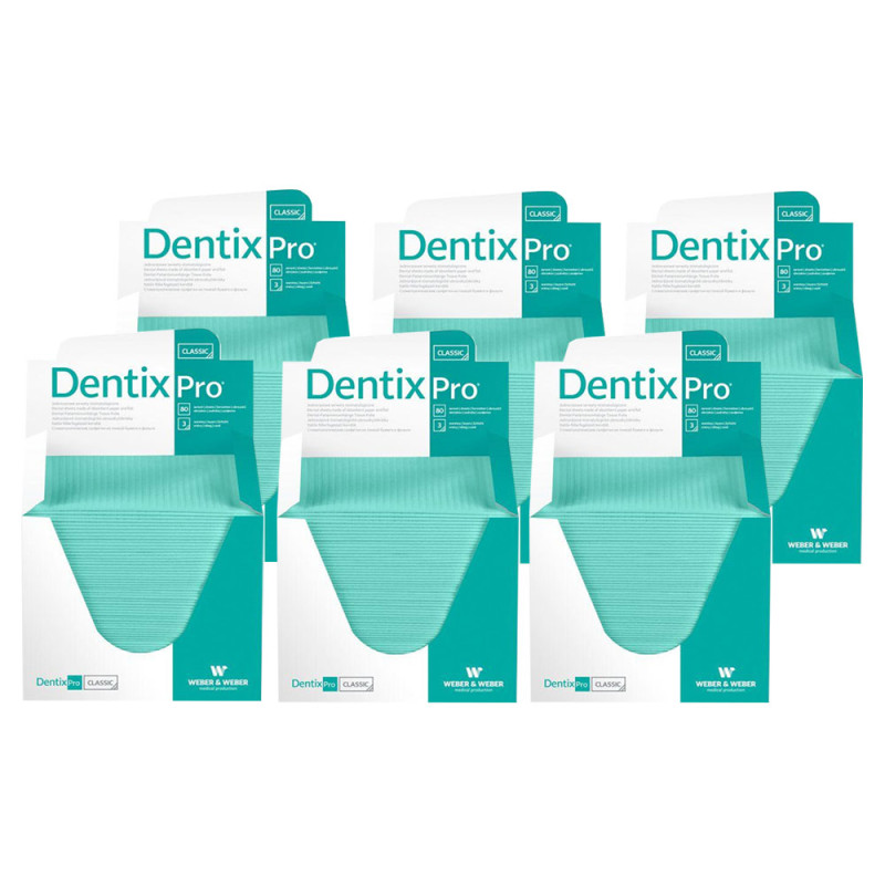 Serweta dentystyczna 33cm x 48cm zielona podfoliowana 54g DentixPro 480szt