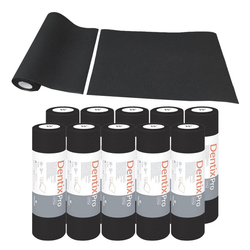 Serweta dentystyczna na rolce 33cm x 48cm czarna podfoliowana 54g DentixPro 400szt