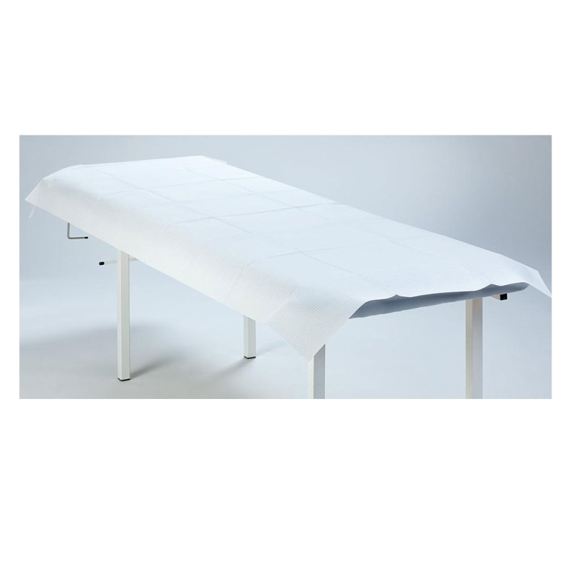 Prześcieradło jednorazowe 77cm x 210cm białe podfoliowane 54g MedixPro 5szt