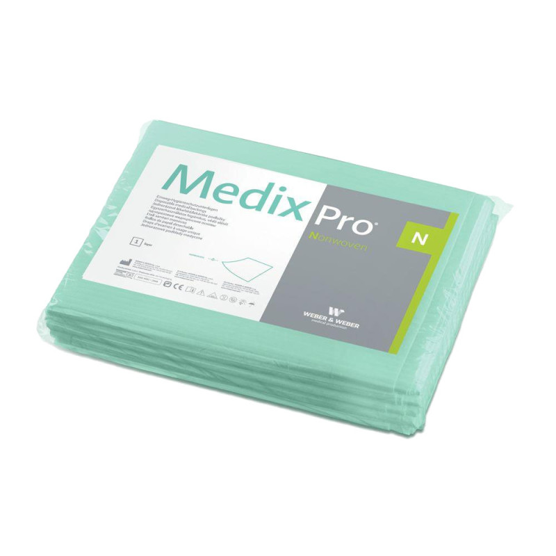 Prześcieradło jednorazowe 80cm x 210cm zielone 20g MedixPro 80szt