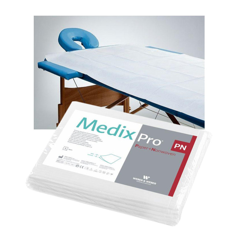 Prześcieradło jednorazowe 150cm x 210cm białe 40g MedixPro 5szt