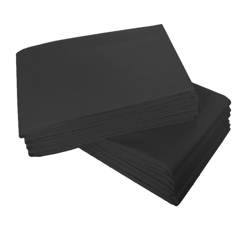 Prześcieradło jednorazowe 100cm x 215cm czarne wł&oacute;kninowe 15g 10szt