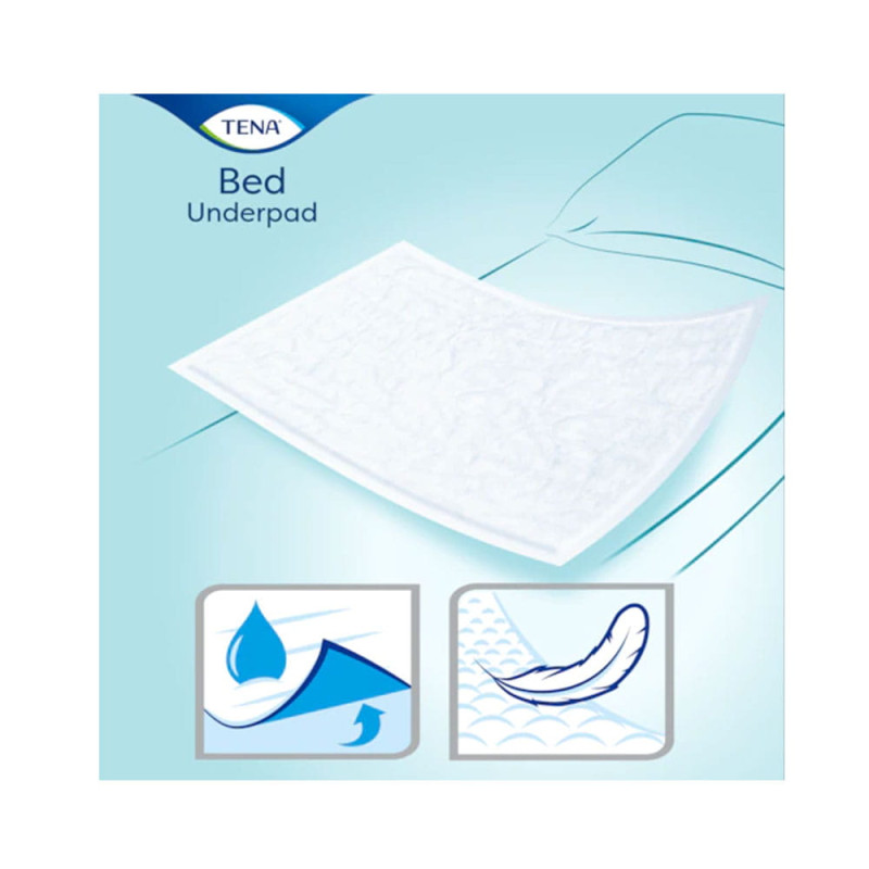 Podkład chłonny na ł&oacute;żko 90cm x 60cm Tena Bed Normal 5 sztuk