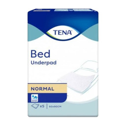 Podkład chłonny na ł&oacute;żko 90cm x 60cm Tena Bed Normal 24op x 5 sztuk