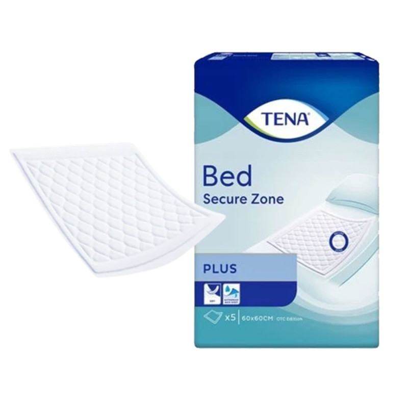 Podkład chłonny na ł&oacute;żko 60cm x 60cm Tena Bed Plus 24op x 5 sztuk