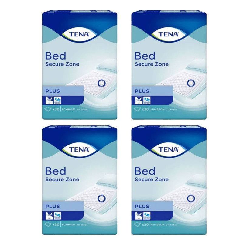 Podkład chłonny na ł&oacute;żko 90cm x 60cm Tena Bed Plus 4op x 30 sztuk
