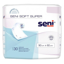 Podkład chłonny na ł&oacute;żko 90cm x 60cm Seni Soft Super 30 szt x 4op