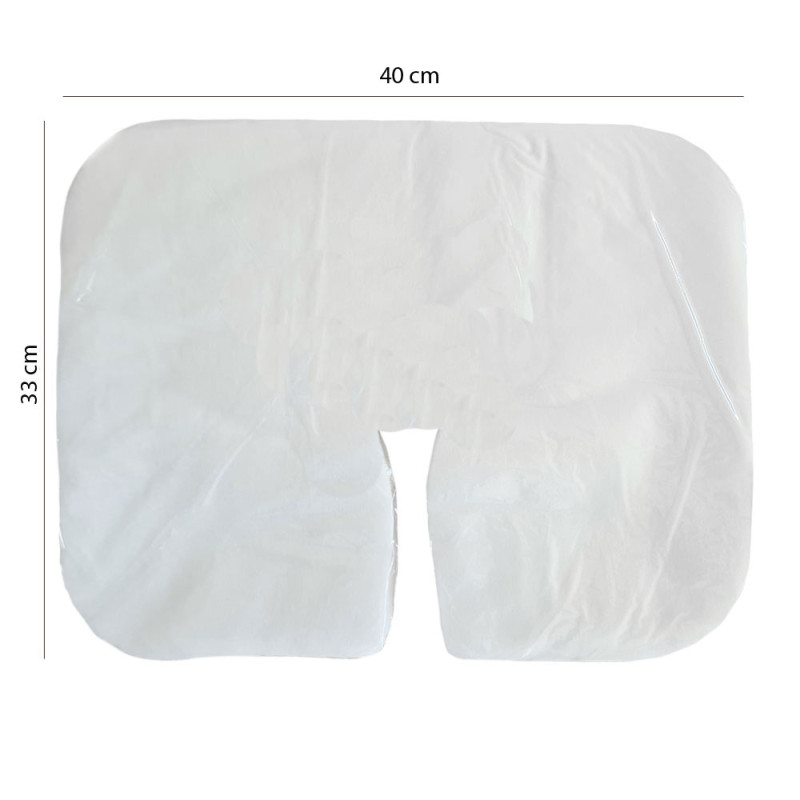 Podkład na zagł&oacute;wek typu rogal duży 33cm x 40cm biały wł&oacute;knina 50szt x 20op