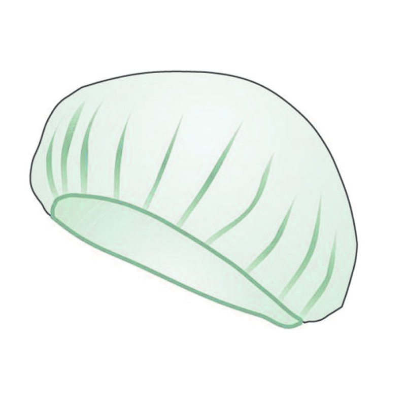 Czepek jednorazowy zielony beret flizelina 12g 100szt