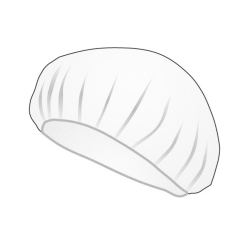 Czepki jednorazowe białe beret flizelina 12g 100szt karton 20op