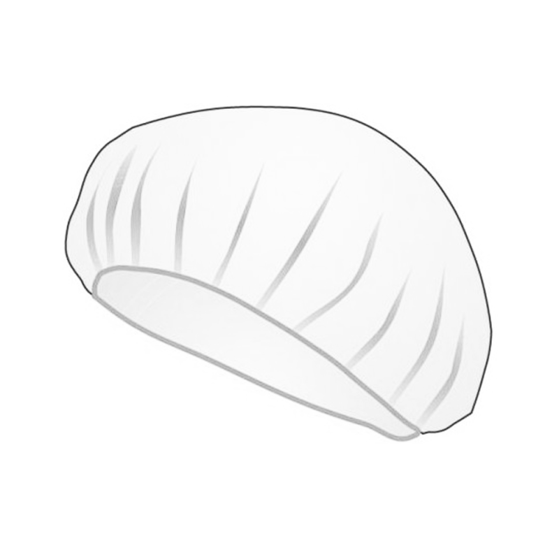 Czepki jednorazowe białe beret flizelina 12g 100szt karton 20op