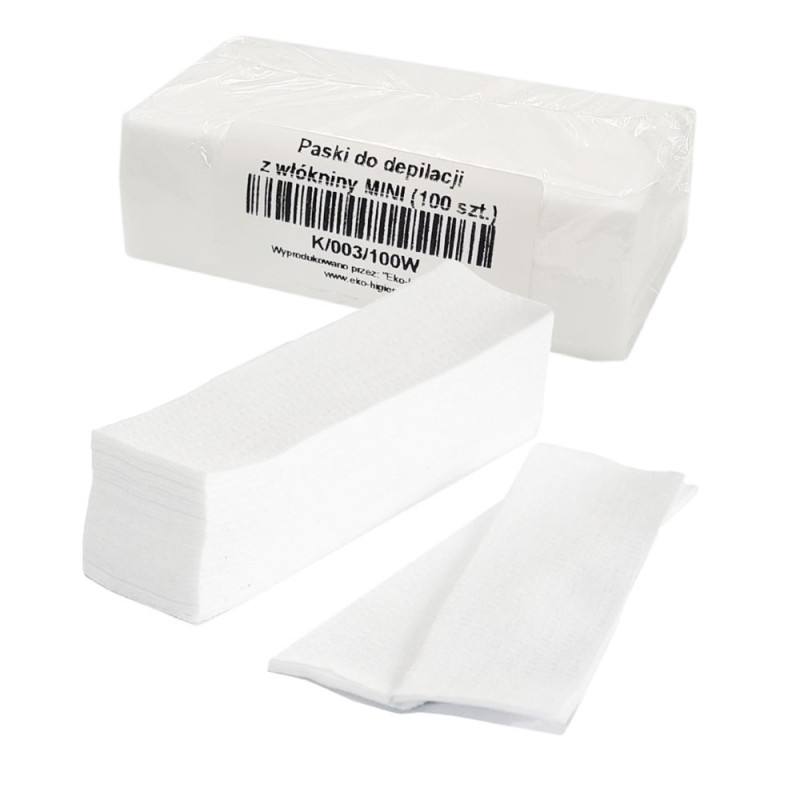 Pasek mini do depilacji z wł&oacute;kniny 3cm x 10cm biały 100szt