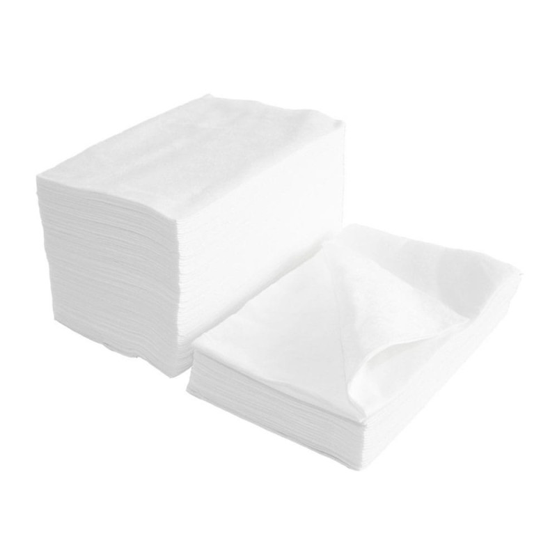 Ręcznik kosmetyczny do pedicure biały z wł&oacute;kniny 50cm x 40cm 100szt