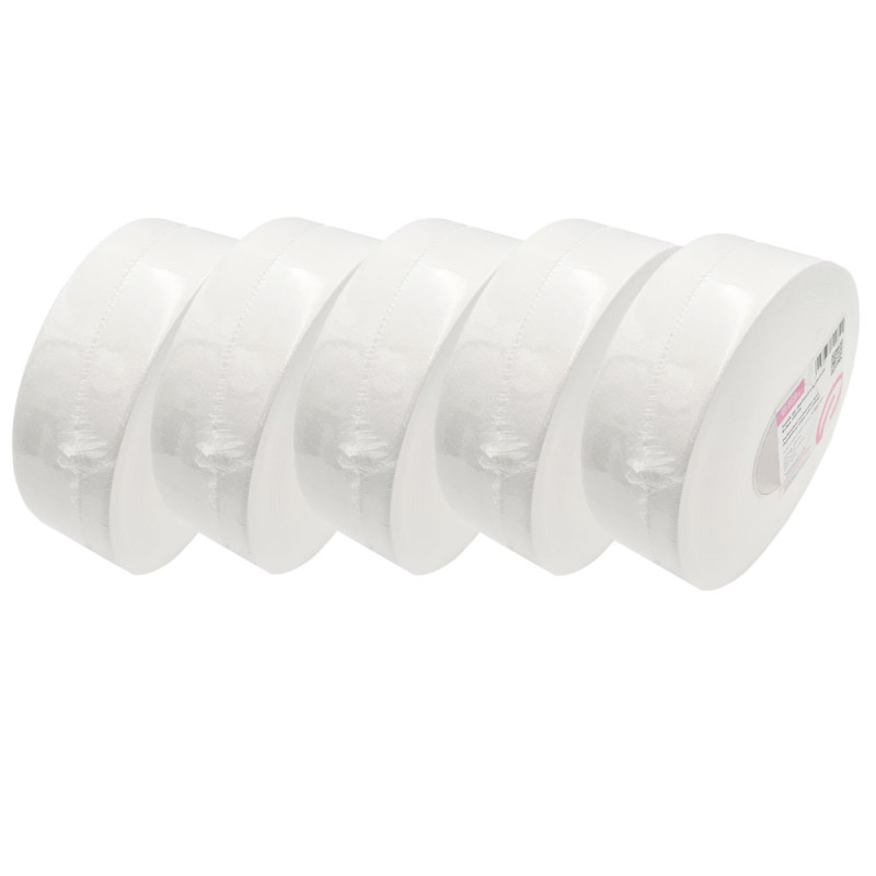 Pasek do depilacji z wł&oacute;kniny 7cm x 20cm na rolce z perforacją biały 500szt x 5rolek