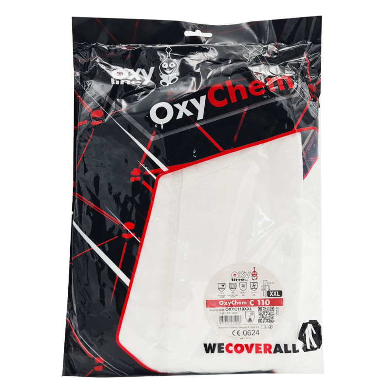 Kombinezon ochronny malarski biały XXL OxyChem C110 typ 5 6 50szt