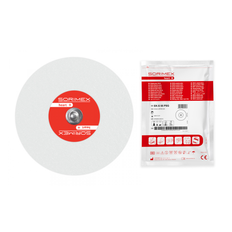 Elektrody EKG EK-S 55 PSG pianka żel stały 55mm 50szt