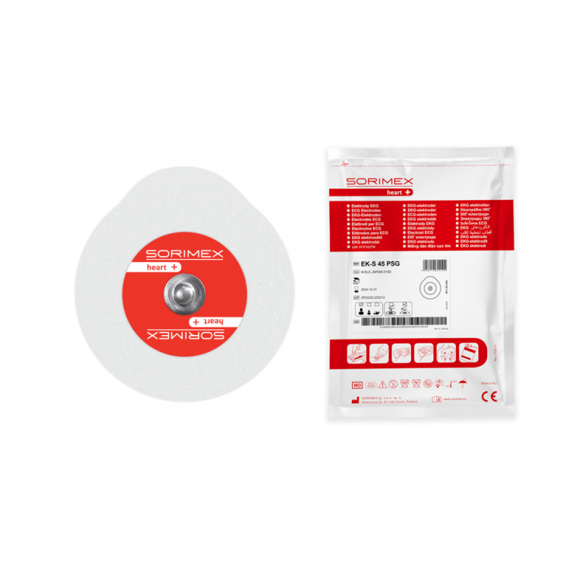 Elektrody EKG EK-S 45 PSG pianka żel stały 45mm x 42mm 50szt wielopak 30op