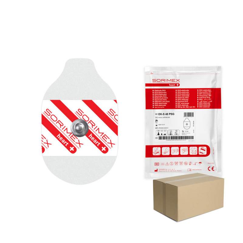 Elektrody EKG EK-S 48 PSG pianka żel stały 57mm x 34mm 50szt wielopak 30op