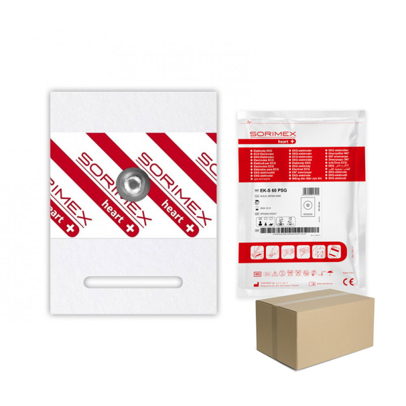 Elektrody do holtera EKG EK-S 60 PSG XC pianka żel stały 55mm x 40mm 50szt wielopak 40op