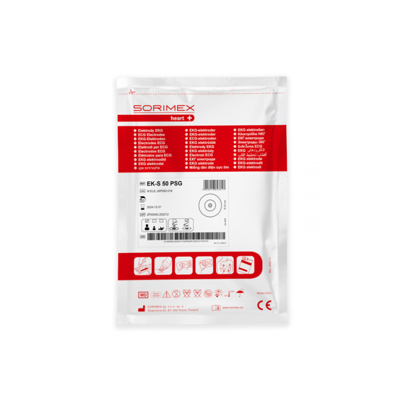Elektrody EKG EK-S 50 PSG pianka żel stały 50mm 50sztuk wielopak 30op