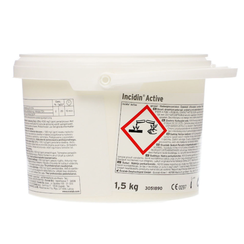 Koncentrat sporob&oacute;jczy do mycia i dezynfekcji powierzchni Incidin Active 1,5kg