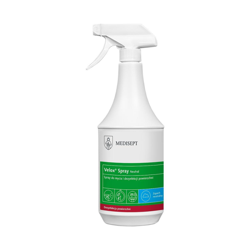 Spray do mycia i dezynfekcji powierzchni Velox Spray Neutral 1l 12op