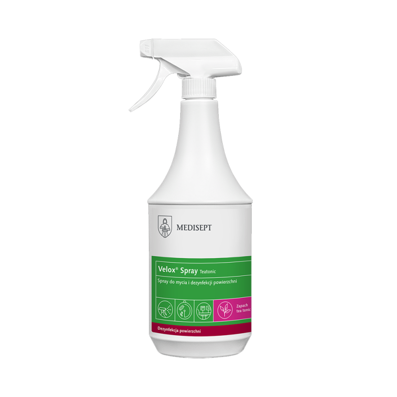 Spray do mycia i dezynfekcji powierzchni Velox Spray Tea Tonic 1l 12op
