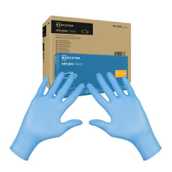 Rękawiczki nitrylowe XS niebieskie Mercator Nitrylex Classic 100sztuk karton 10op
