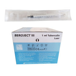 Strzykawka tuberkulinowa bez igły 1ml luer Beroject III 100 szt