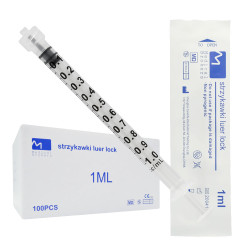 Strzykawka 1ml luer lock...
