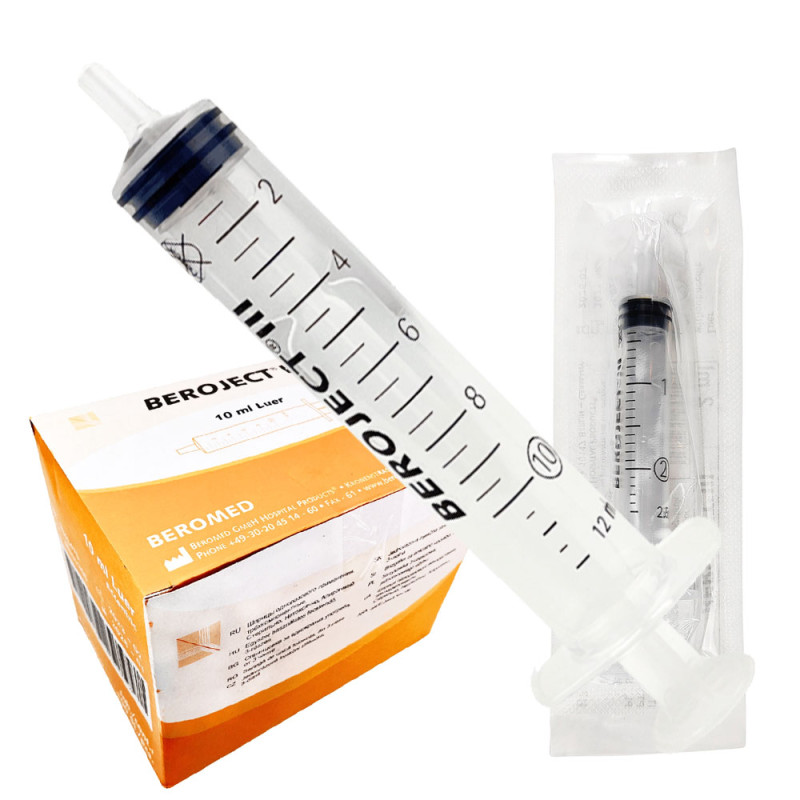 Strzykawka 10ml luer trzyczęściowa Beroject III 100 szt