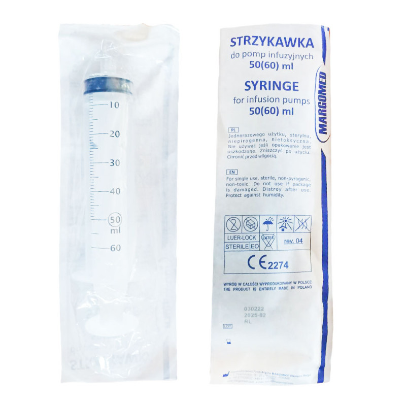 Strzykawka do pompy infuzyjnej 50ml Margomed 85szt